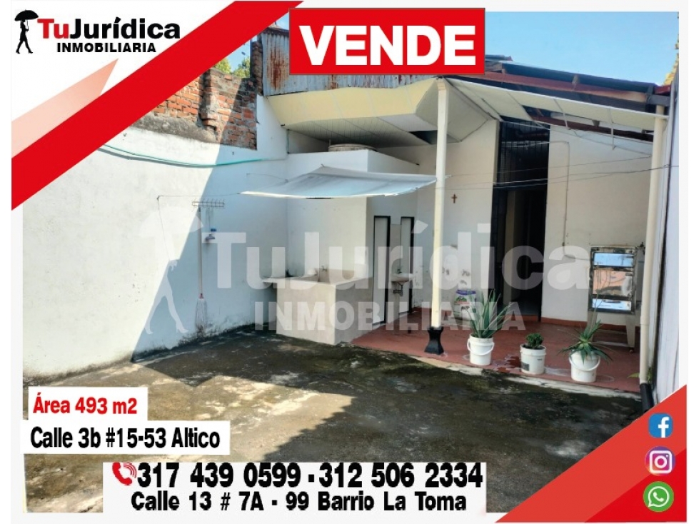 SE VENDE HERMOSA CASA LOTE BARRIO ALTICO NEIVA