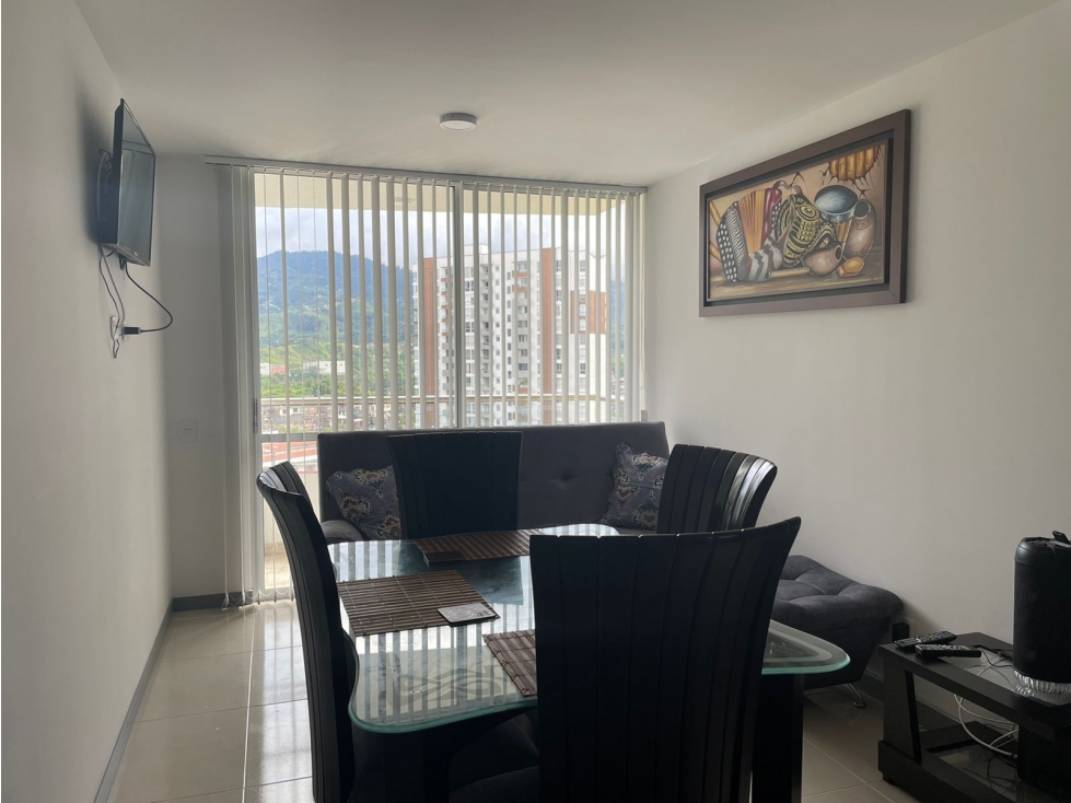 APARTAMENTO AMOBLADO PARA ARRENDAR EN DOSQUEBRADAS, CONJUNTO CERRADO